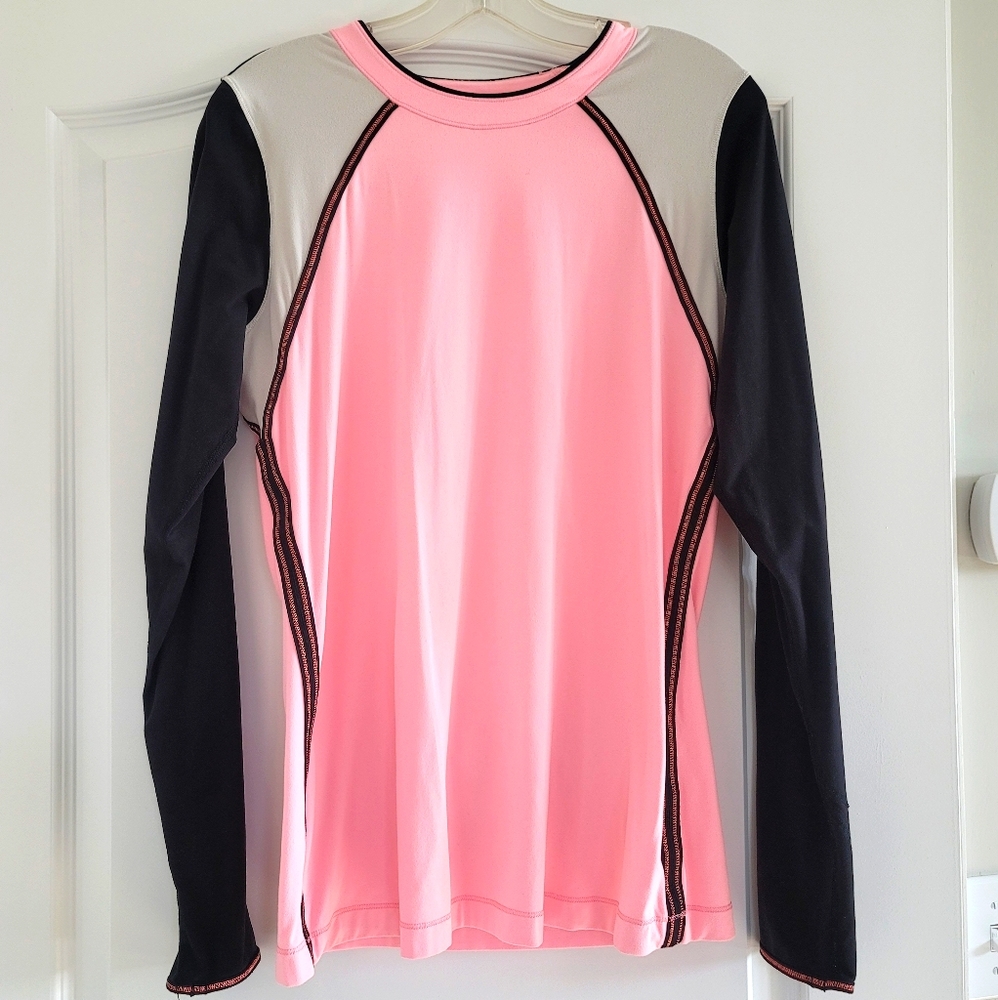 Lululemon long sleeve running shirt black/Pink 10